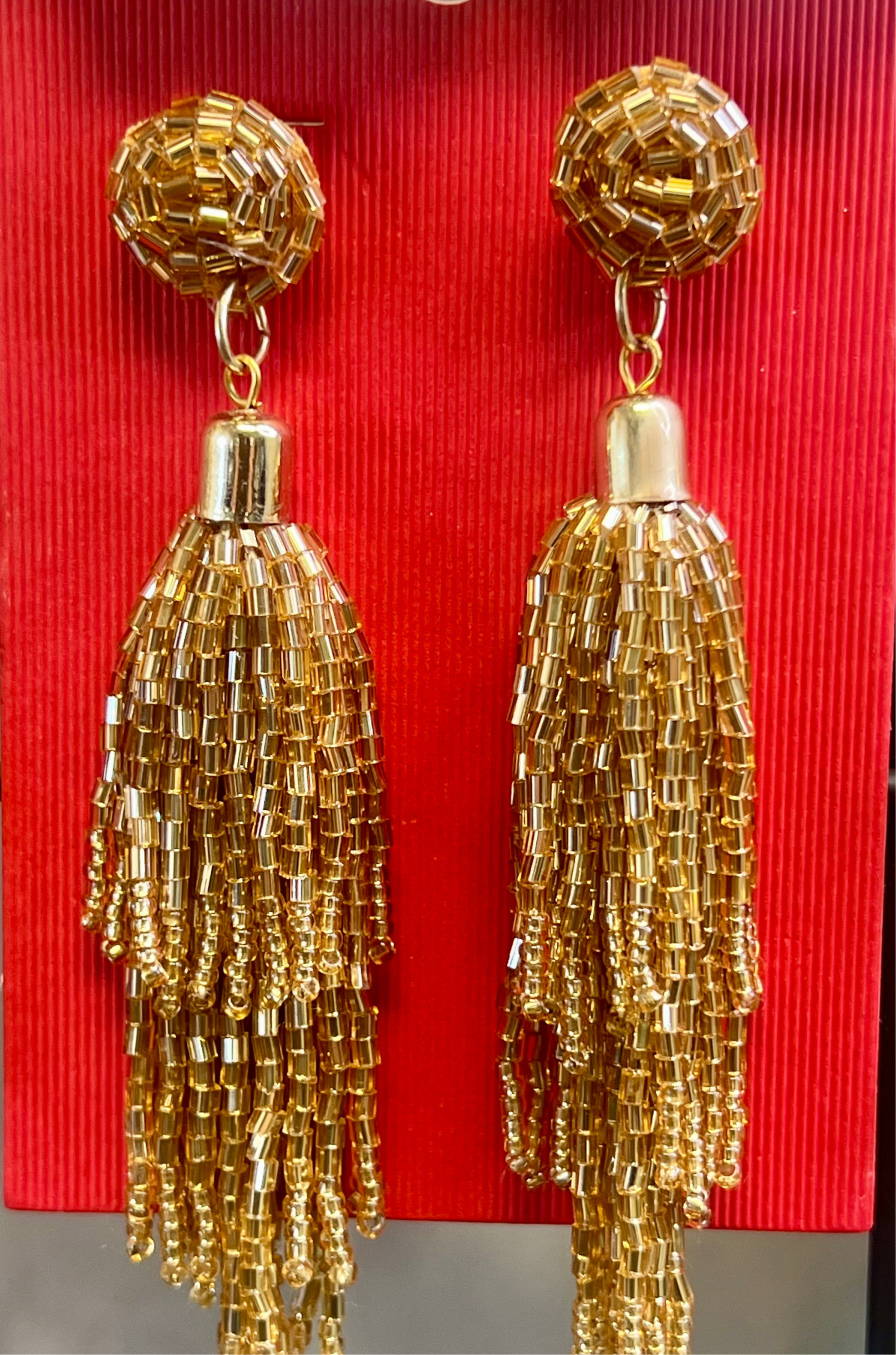 Gold beaded Ear Candy